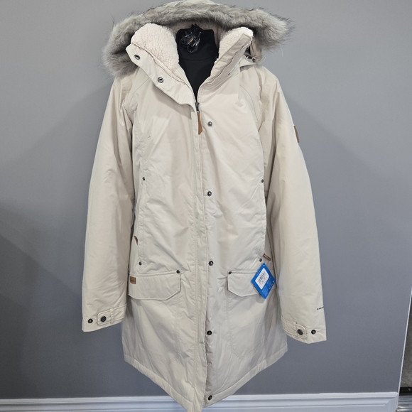 🐢 NWT Columbia Women’s Icelandite Turbodown Jacket Cream XL - Picture 13 of 17